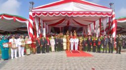 Bupati Teddy Pimpin Upacara HUT ke-81 RI, Paskibraka OKU Sukses Kibarkan Sang Merah Putih